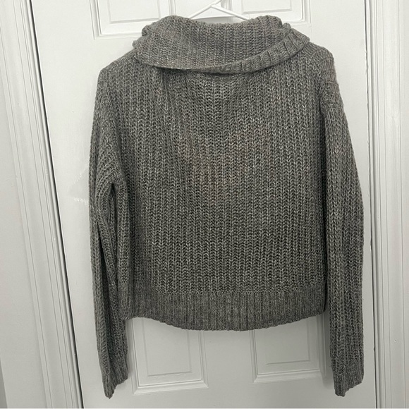 PRETTY LITTLE THING turtleneck sweater high neck long sleeve roll knit grey gray - Picture 4 of 11
